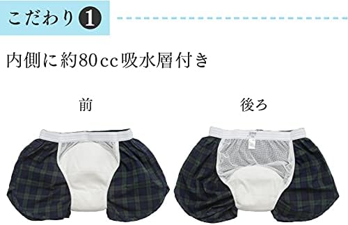 安心パンツ トランクス 男性用 S M L LL 男性用失禁パンツ 紳士用尿漏れパンツ 吸水量80cc 衛生用品 日用品 軽失禁 パッド パット 旅行 登山 屋外 防災
