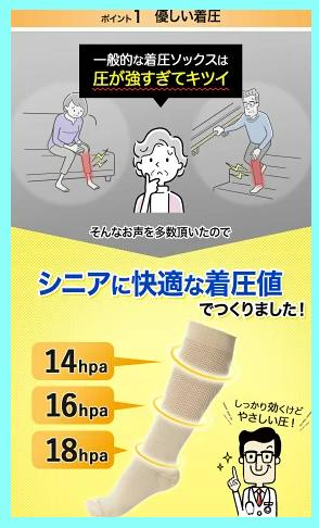 アクティブシニアの着圧ソックス 優しい着圧 ラクラク歩行 ウォーク 快適 シニア向け 優圧 おじいちゃんへ おばあちゃんへ 大切な人へ