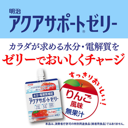 明治 アクアサポートゼリー りんご風味 水分 電解質チャージ 水分補給 熱中症対策 夏 経口補水液